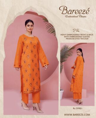 BAREEZE EMBROIDERED LAWN
