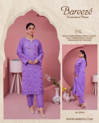 BAREEZE EMBROIDERED LAWN
