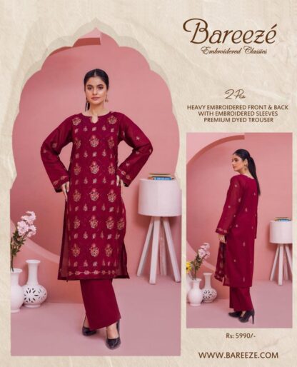 BAREEZE EMBROIDERED LAWN