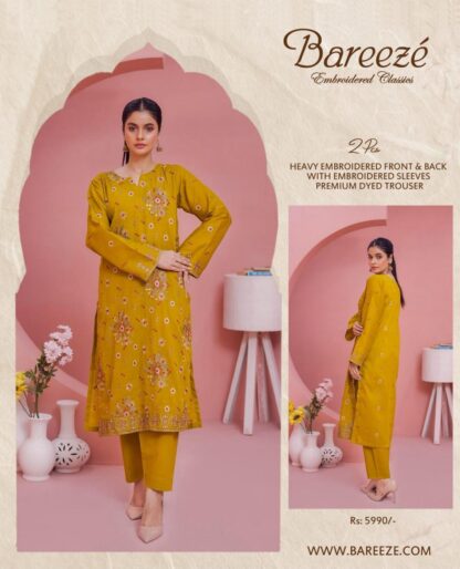 BAREEZE EMBROIDERED LAWN