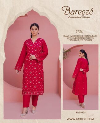 BAREEZE EMBROIDERED LAWN