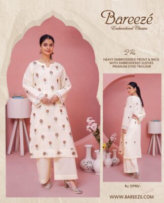BAREEZE EMBROIDERED LAWN