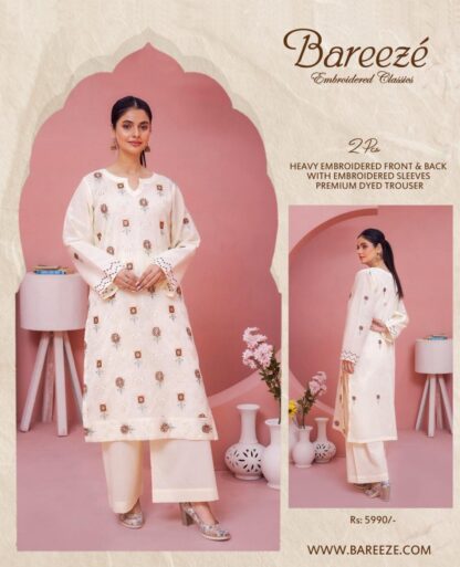 BAREEZE EMBROIDERED LAWN