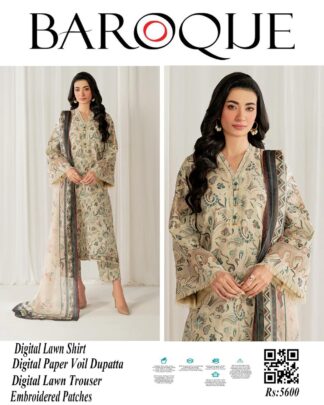 BAROUQE DIGITAL PRINTED LAWN