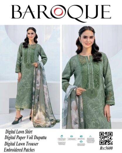 BAROUQE DIGITAL PRINTED LAWN